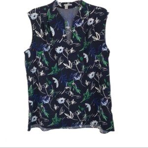 Halogen | Sleeveless Blue & Green Top